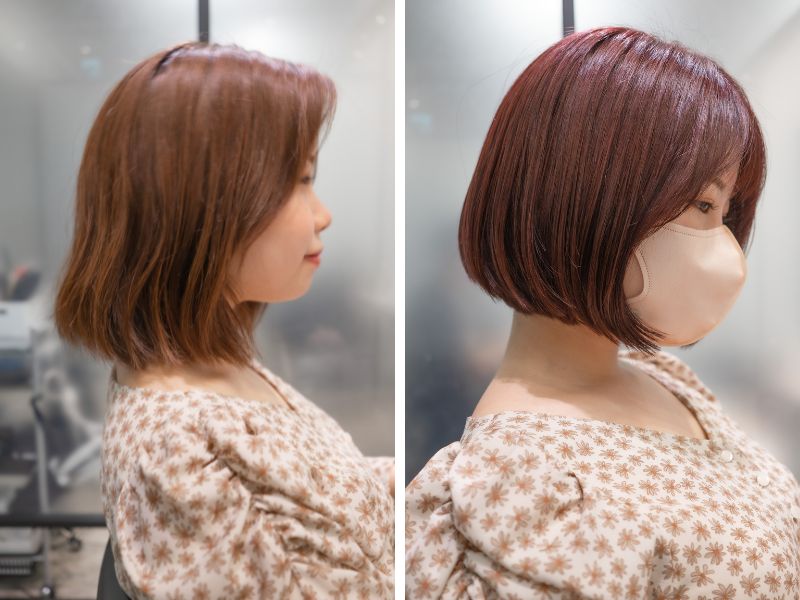 ボブにカットしたお客様実例